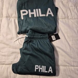 Green PHILA Sweatshirt and Joggers Set